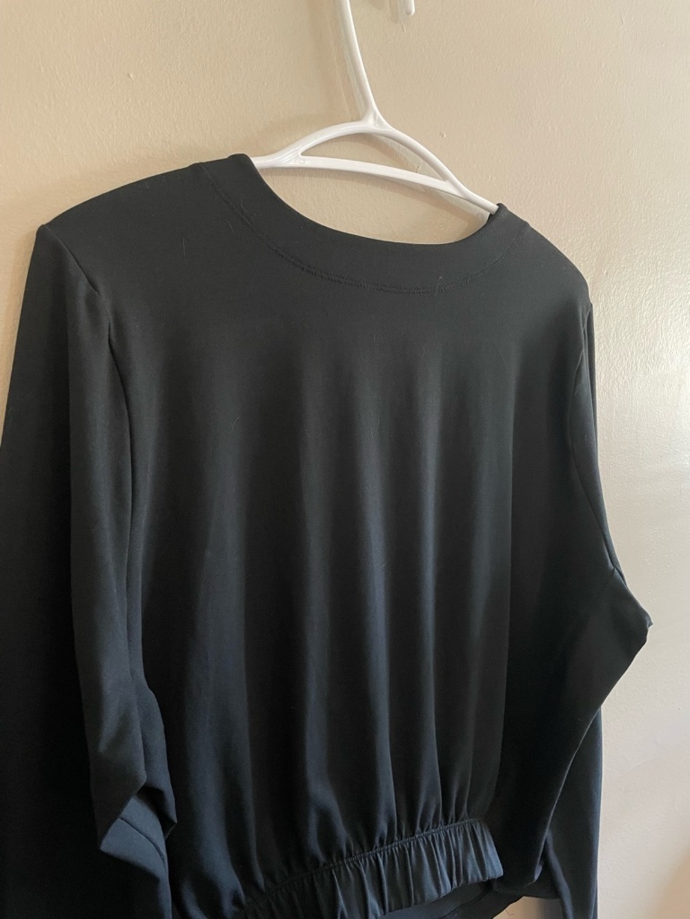 Nike Black Long Sleeve Athletic Top with Silver Swoosh – Size Large EUC - Picture 10 of 16